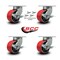 Service Caster 6'' Heavy Duty Red Poly on Cast Iron Caster Set with Brake and Swivel Lock, 4PK CRAN-SCC-KP92S630-PUR-RS-SLB-BSL-4 - alternate 2